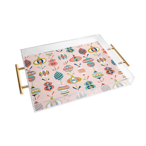 Heather Dutton Decorated Blush Acrylic Tray