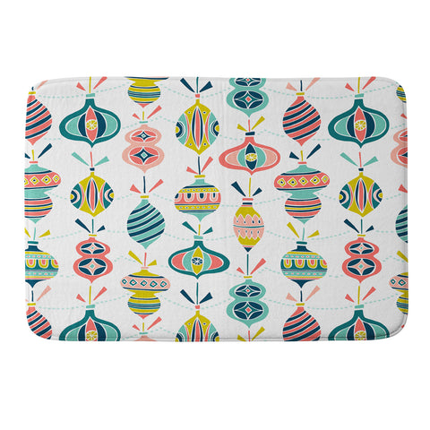 Heather Dutton Decorated White Memory Foam Bath Mat