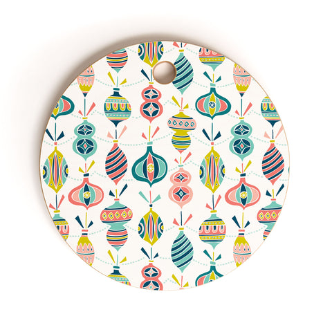 Heather Dutton Decorated White Cutting Board Round