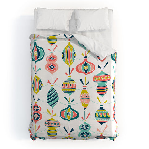 Heather Dutton Decorated White Duvet Cover