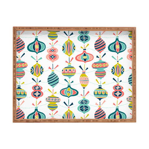 Heather Dutton Decorated White Rectangular Tray