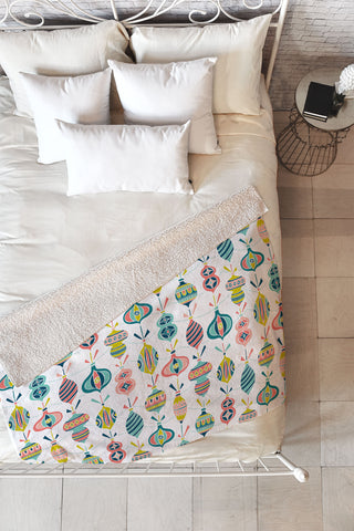 Heather Dutton Decorated White Fleece Throw Blanket