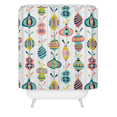 Heather Dutton Decorated White Shower Curtain
