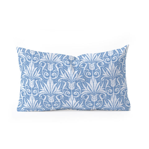 Heather Dutton Delancy Cornflower Blue Oblong Throw Pillow