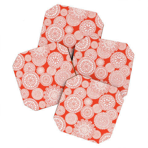 Heather Dutton Delightful Doilies Saffron Coaster Set