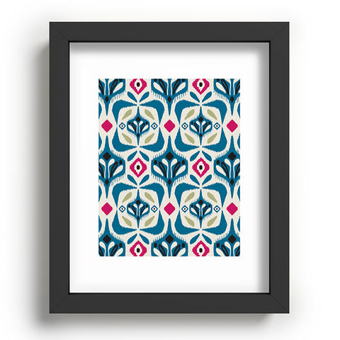 Heather Dutton Eastlyn Ivory Blue Recessed Framing Rectangle