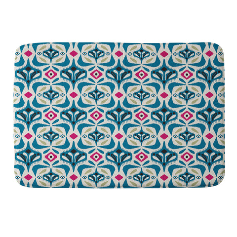 Heather Dutton Eastlyn Ivory Blue Memory Foam Bath Mat