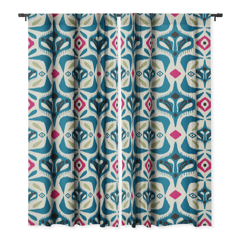 Heather Dutton Eastlyn Ivory Blue Blackout Window Curtain