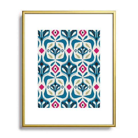 Heather Dutton Eastlyn Ivory Blue Metal Framed Art Print