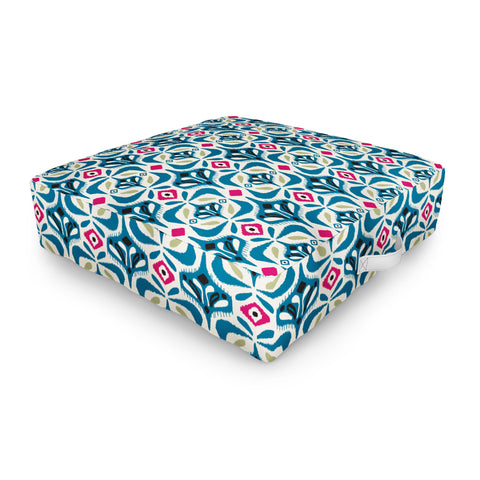 Heather Dutton Eastlyn Ivory Blue Outdoor Floor Cushion