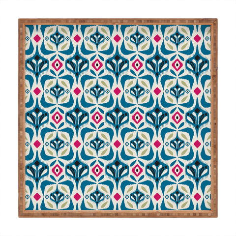 Heather Dutton Eastlyn Ivory Blue Square Tray