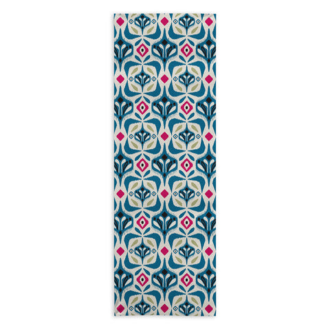 Heather Dutton Eastlyn Ivory Blue Yoga Towel