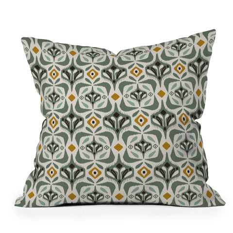 Heather Dutton Eastlyn Ivory Green Outdoor Throw Pillow