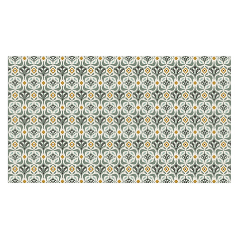 Heather Dutton Eastlyn Ivory Green Tablecloth