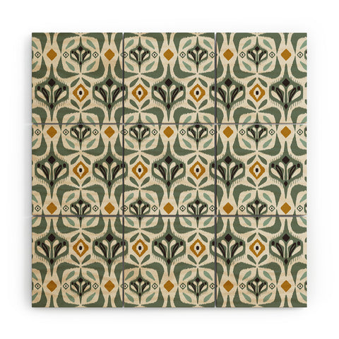 Heather Dutton Eastlyn Ivory Green Wood Wall Mural