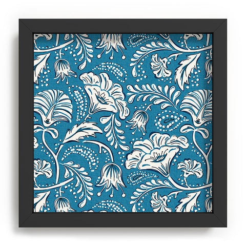 Heather Dutton Farida Blue Ivory Recessed Framing Square