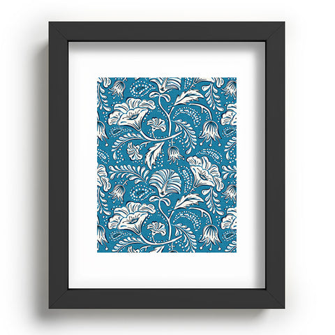 Heather Dutton Farida Blue Ivory Recessed Framing Rectangle