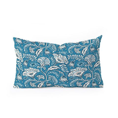 Heather Dutton Farida Blue Ivory Oblong Throw Pillow
