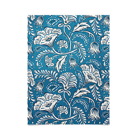 Heather Dutton Farida Blue Ivory Poster