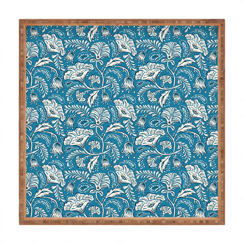 Heather Dutton Farida Blue Ivory Square Tray