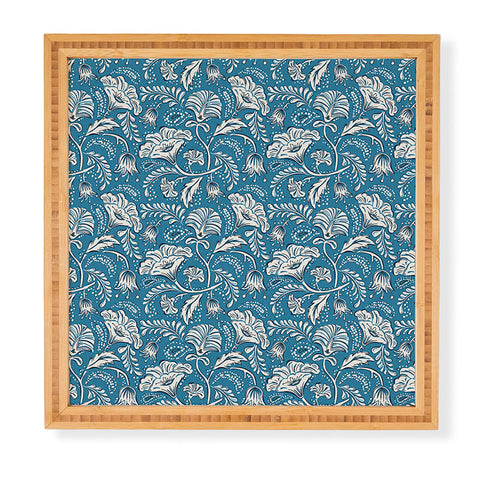 Heather Dutton Farida Blue Ivory Framed Wall Art