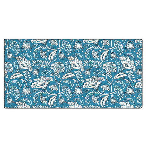 Heather Dutton Farida Blue Ivory Desk Mat