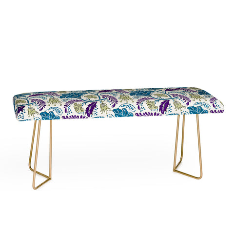 Heather Dutton Farida Ivory Blue Bench