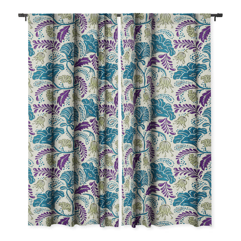 Heather Dutton Farida Ivory Blue Blackout Non Repeat