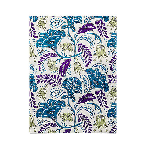 Heather Dutton Farida Ivory Blue Poster