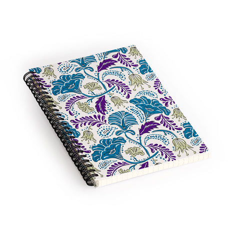 Heather Dutton Farida Ivory Blue Spiral Notebook
