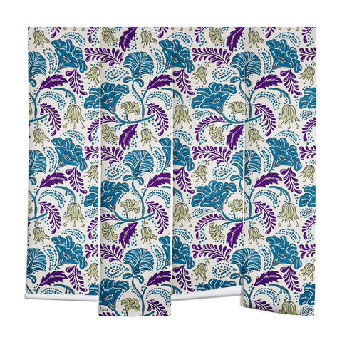 Heather Dutton Farida Ivory Blue Wall Mural