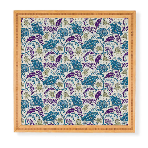 Heather Dutton Farida Ivory Blue Framed Wall Art