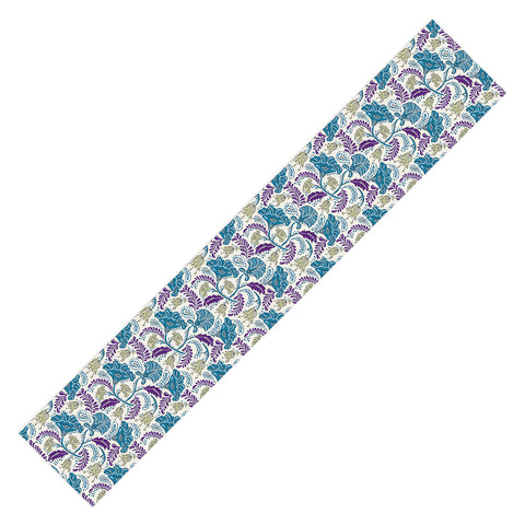 Heather Dutton Farida Ivory Blue Table Runner
