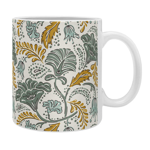 Heather Dutton Farida Ivory Green Coffee Mug