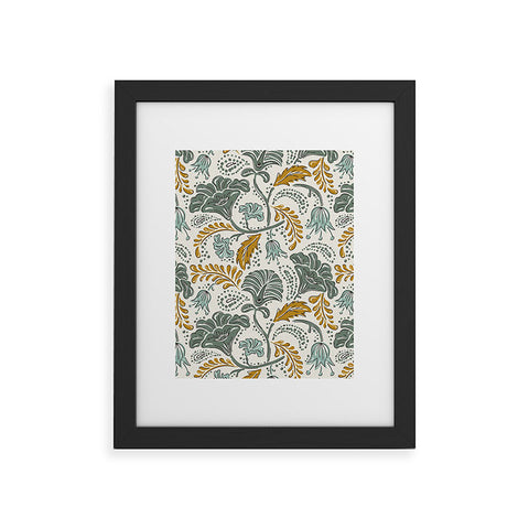 Heather Dutton Farida Ivory Green Framed Art Print