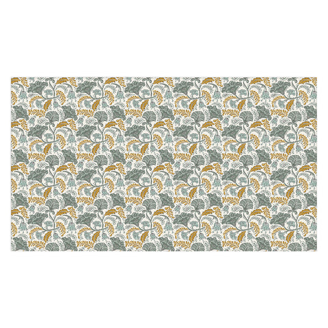 Heather Dutton Farida Ivory Green Tablecloth