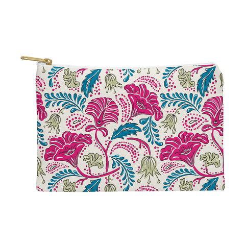 Heather Dutton Farida Ivory Pink Pouch