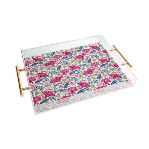 Heather Dutton Farida Ivory Pink Acrylic Tray