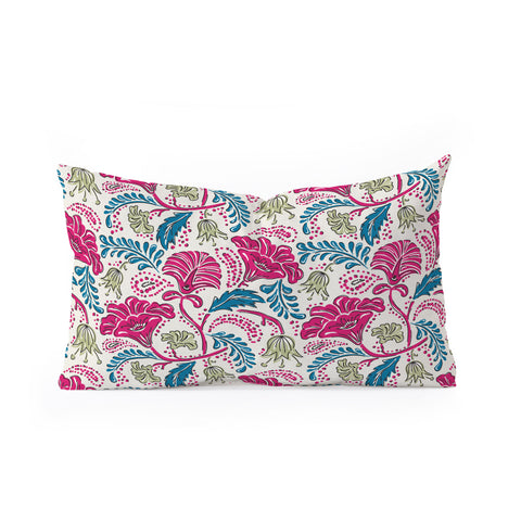Heather Dutton Farida Ivory Pink Oblong Throw Pillow
