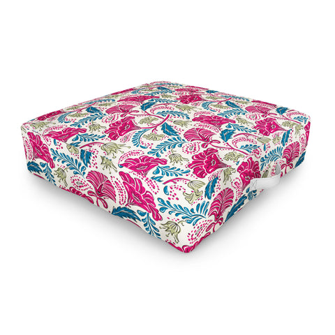 Heather Dutton Farida Ivory Pink Outdoor Floor Cushion