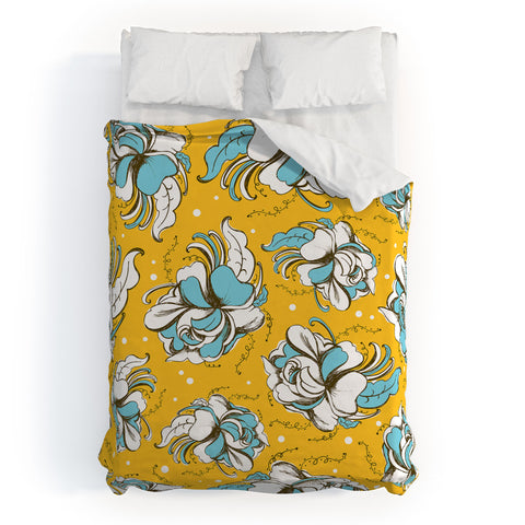 Heather Dutton Felicity Golden Duvet Cover