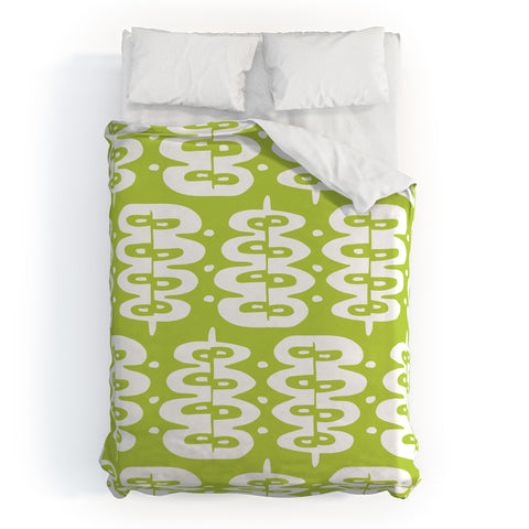 Heather Dutton Fern Frond Green Duvet Cover