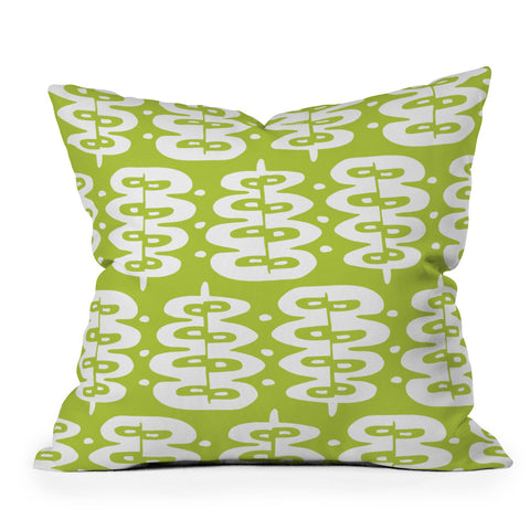 Heather Dutton Fern Frond Green Outdoor Throw Pillow