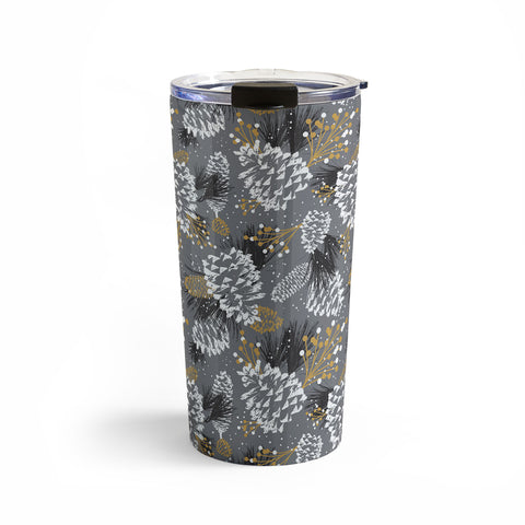 Heather Dutton Festive Forest Silver Travel Mug