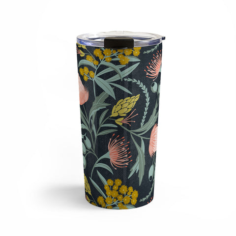 Heather Dutton Flora Australis Midnight Travel Mug