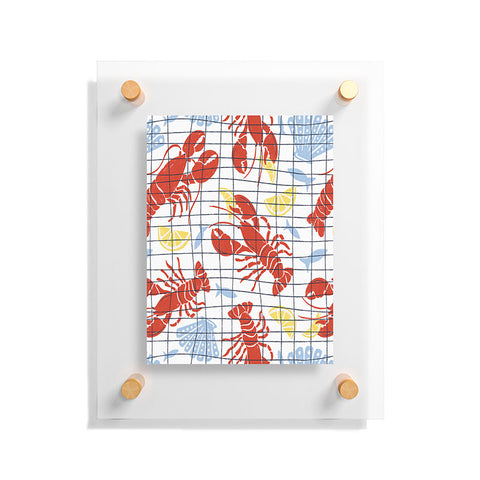 Heather Dutton Fresh Catch Summer Lobster Floating Acrylic Print