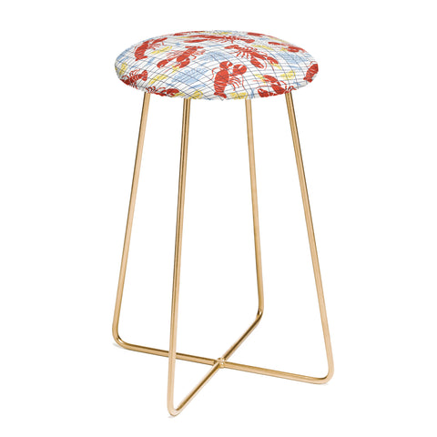 Heather Dutton Fresh Catch Summer Lobster Counter Stool