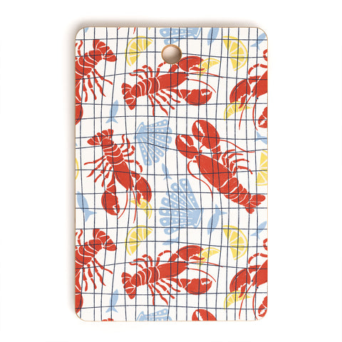 Heather Dutton Fresh Catch Summer Lobster Cutting Board Rectangle