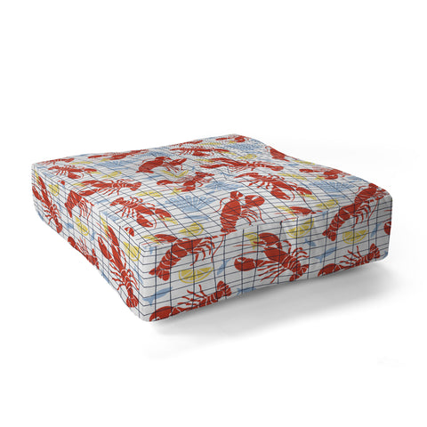 Heather Dutton Fresh Catch Summer Lobster Floor Pillow Square