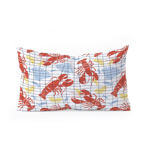 Heather Dutton Fresh Catch Summer Lobster Oblong Throw Pillow